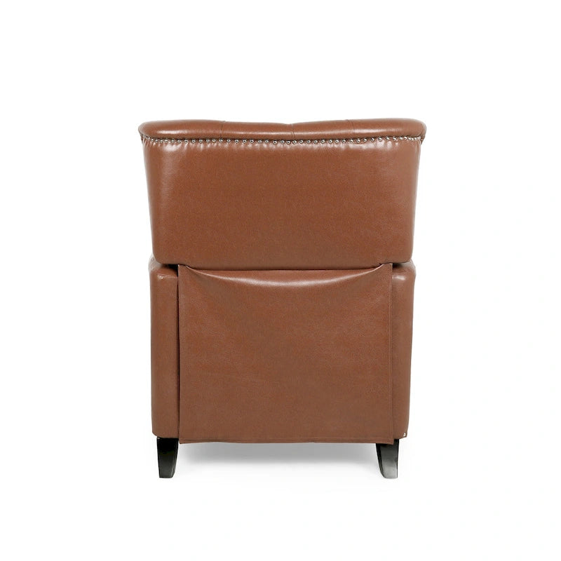 Fauteuil inclinable à pousser, Repose-pieds, Dossier capitonné, Clous décoratifs
