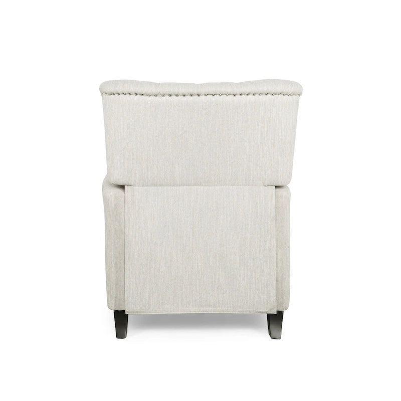 Fauteuil inclinable à pousser, Repose-pieds, Dossier capitonné, Clous décoratifs