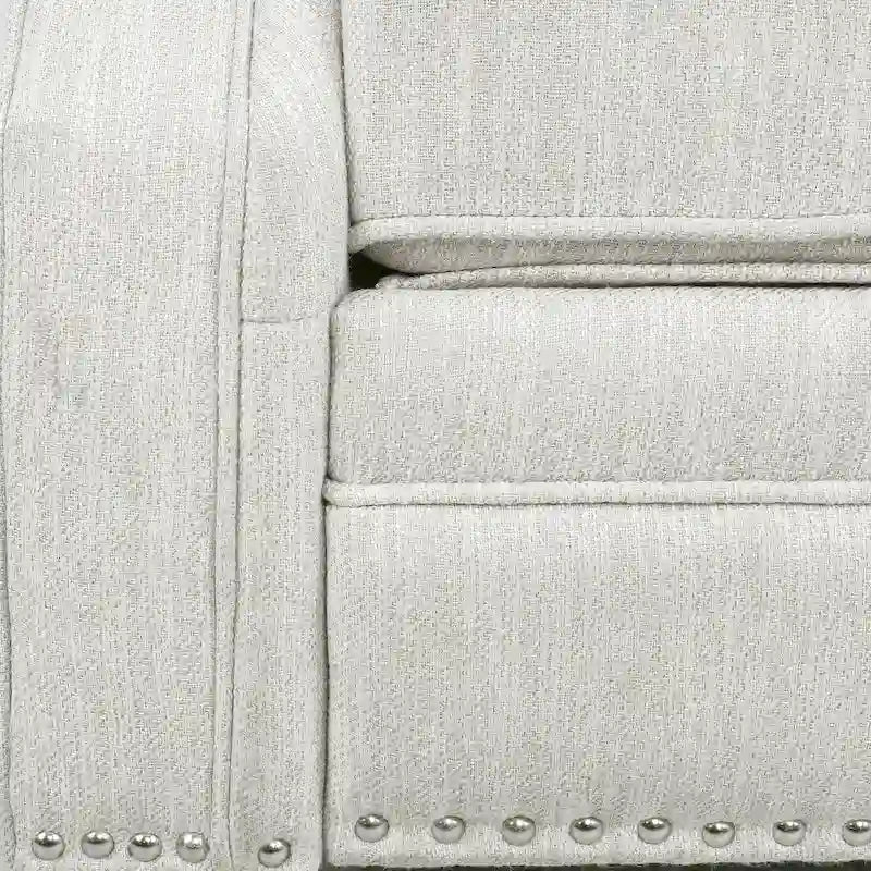 Fauteuil inclinable à pousser, Repose-pieds, Dossier capitonné, Clous décoratifs