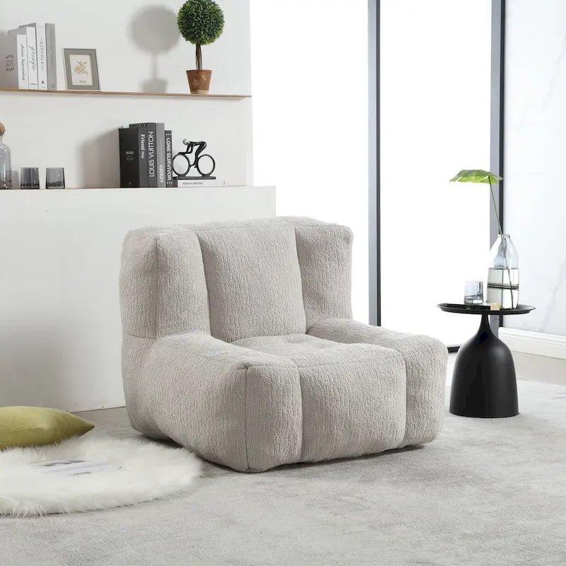 Fauteuil paresseux ultra doux avec mousse à mémoire de forme et ottoman