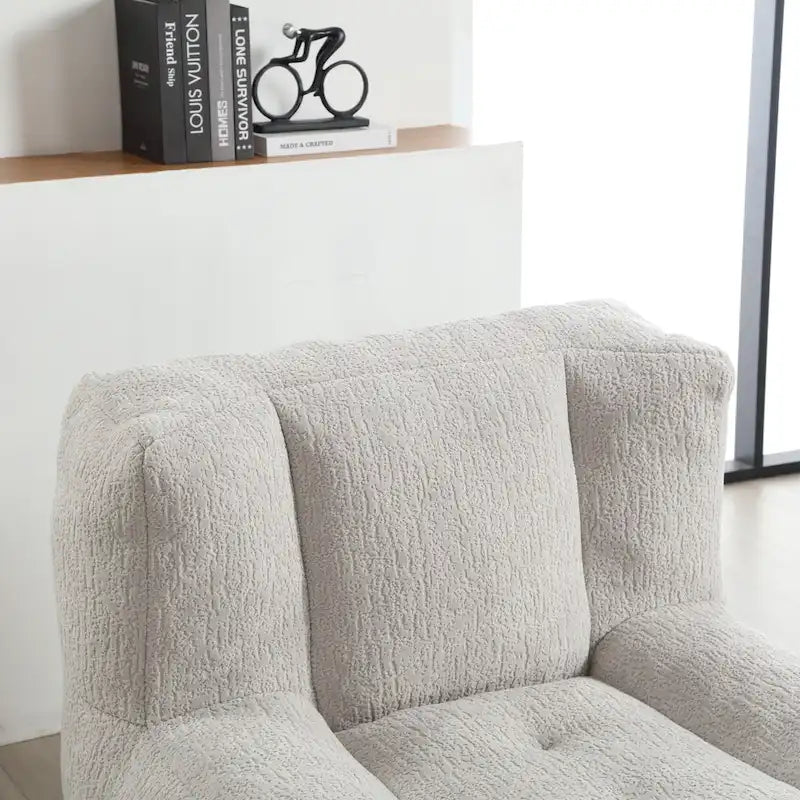 Fauteuil paresseux ultra doux avec mousse à mémoire de forme et ottoman