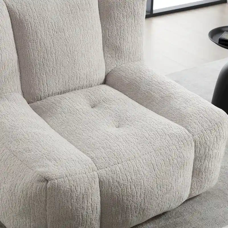 Fauteuil paresseux ultra doux avec mousse à mémoire de forme et ottoman