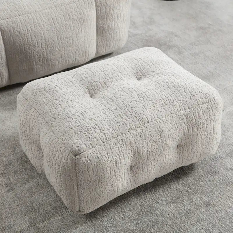 Fauteuil paresseux ultra doux avec mousse à mémoire de forme et ottoman