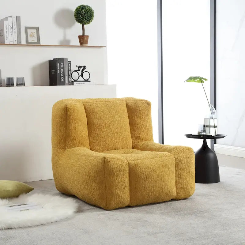 Fauteuil paresseux ultra doux avec mousse à mémoire de forme et ottoman