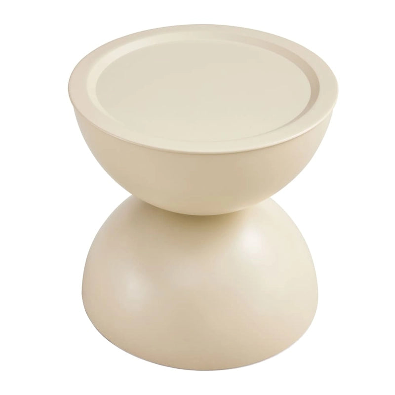 Tables basses gigognes rondes avec cadre en métal (lot de 2)