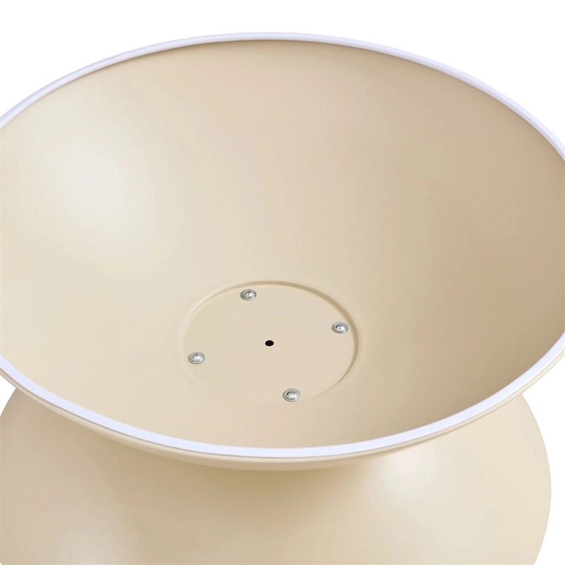 Tables basses gigognes rondes avec cadre en métal (lot de 2)