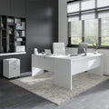 Bureau d'ordinateur en L 72W avec tiroirs par
