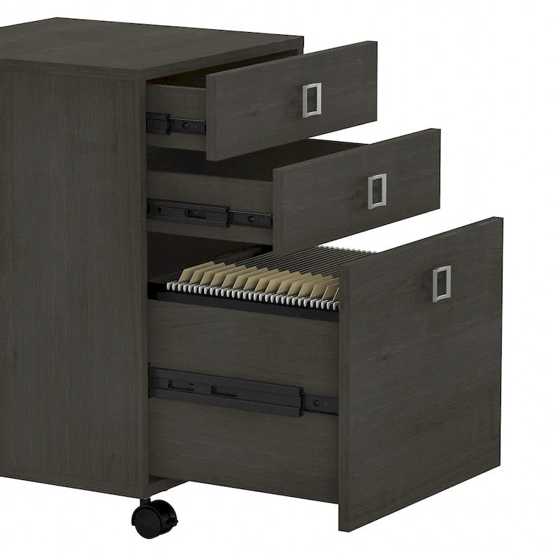 Bureau d'ordinateur en L 72W avec tiroirs par