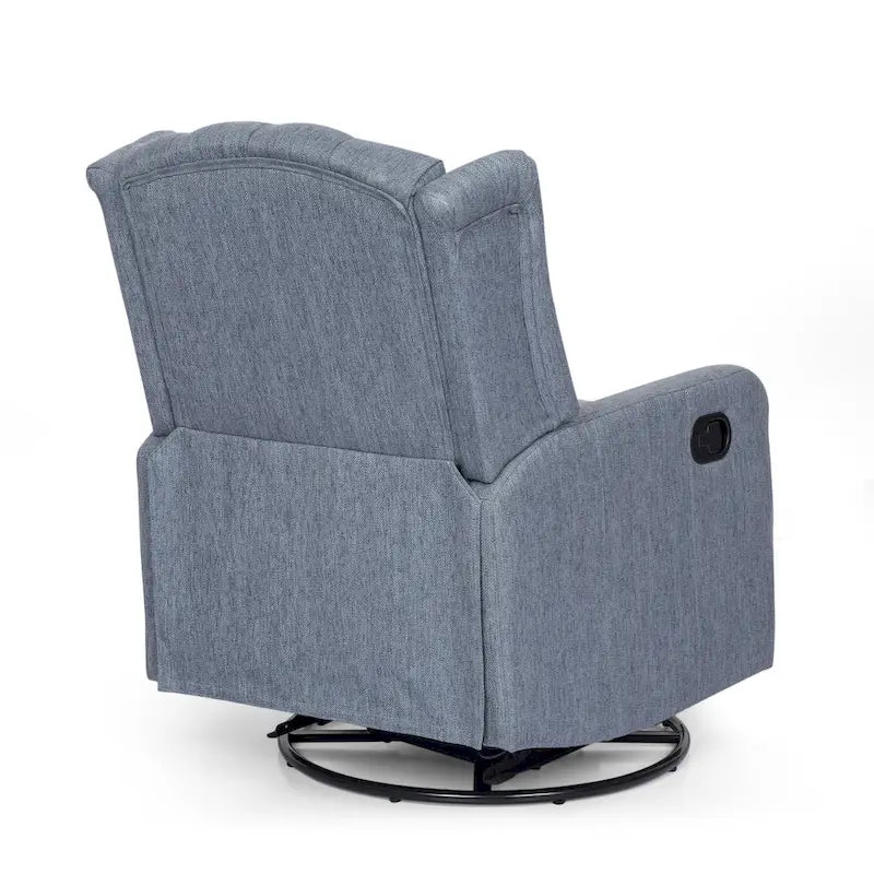 Fauteuil inclinable manuel au design classique avec pivotant à 360 degrés, fauteuil de relaxation pour le salon