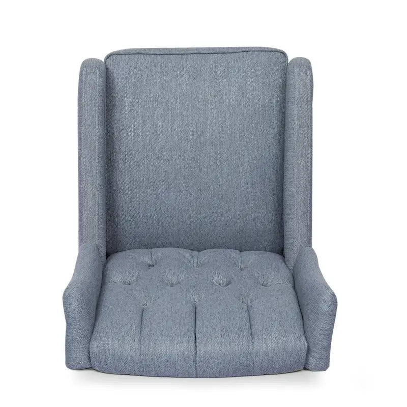 Fauteuil inclinable manuel au design classique avec pivotant à 360 degrés, fauteuil de relaxation pour le salon