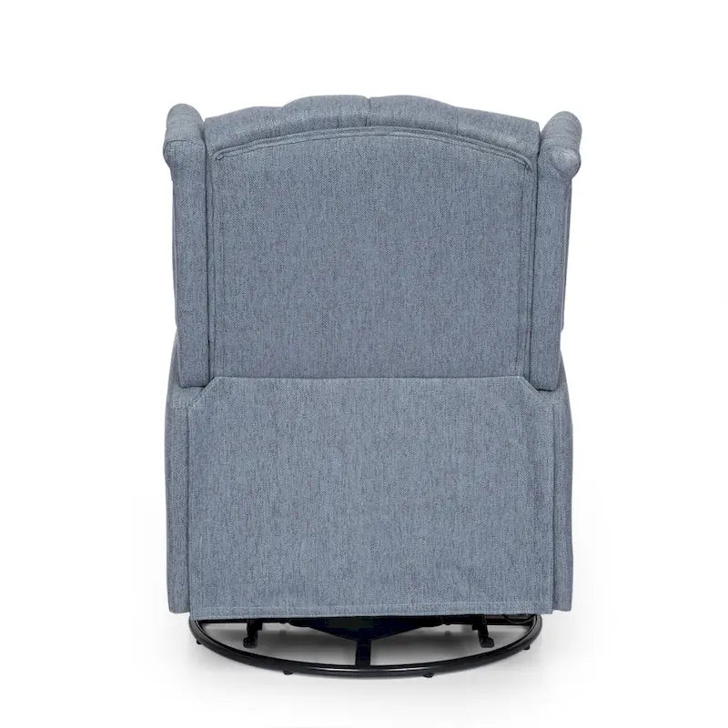 Fauteuil inclinable manuel au design classique avec pivotant à 360 degrés, fauteuil de relaxation pour le salon
