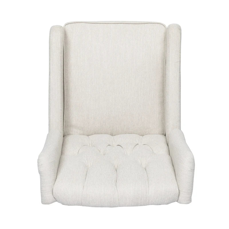 Fauteuil inclinable manuel au design classique avec pivotant à 360 degrés, fauteuil de relaxation pour le salon