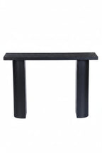 Console demi-lune en bois de manguier