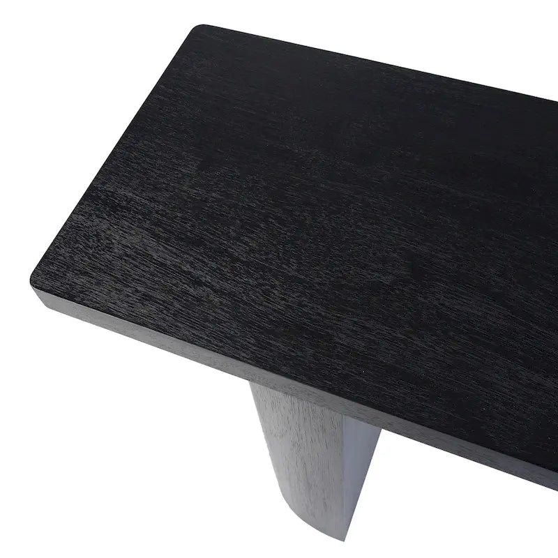 Console demi-lune en bois de manguier