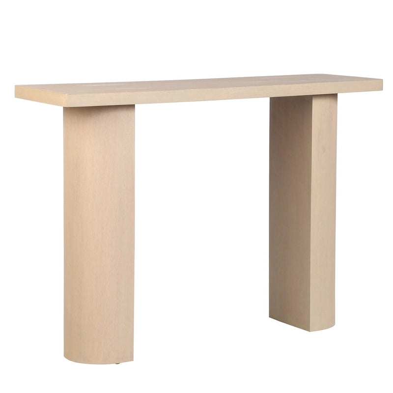Console demi-lune en bois de manguier