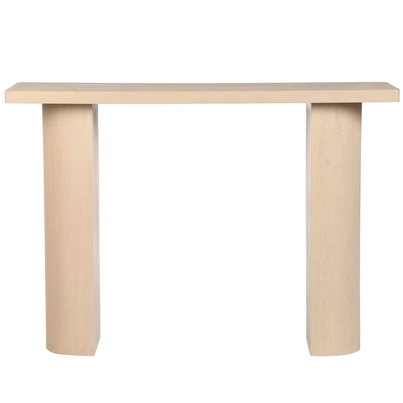 Console demi-lune en bois de manguier