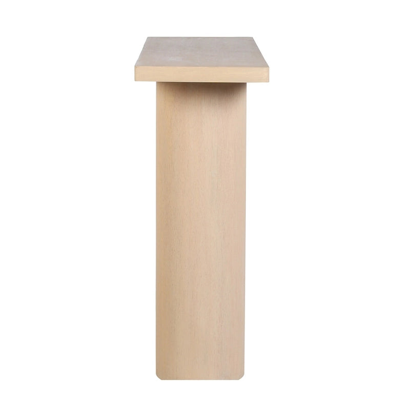 Console demi-lune en bois de manguier