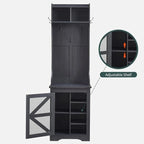 Banc d'entrée de ferme large de 23 pouces avec porte-manteau, meuble d'entrée