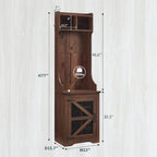 Banc d'entrée de ferme large de 23 pouces avec porte-manteau, meuble d'entrée