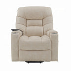 Fauteuil inclinable électrique releveur avec massage chauffant, similicuir gris