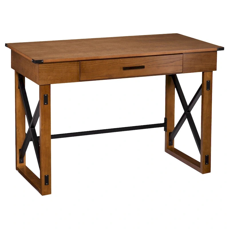 Bureau en pin vieilli à hauteur réglable