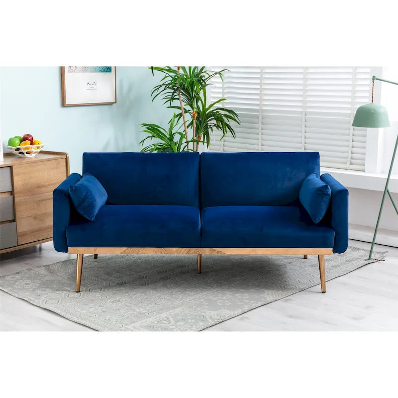 Causeuse convertible en velours avec fonction lit