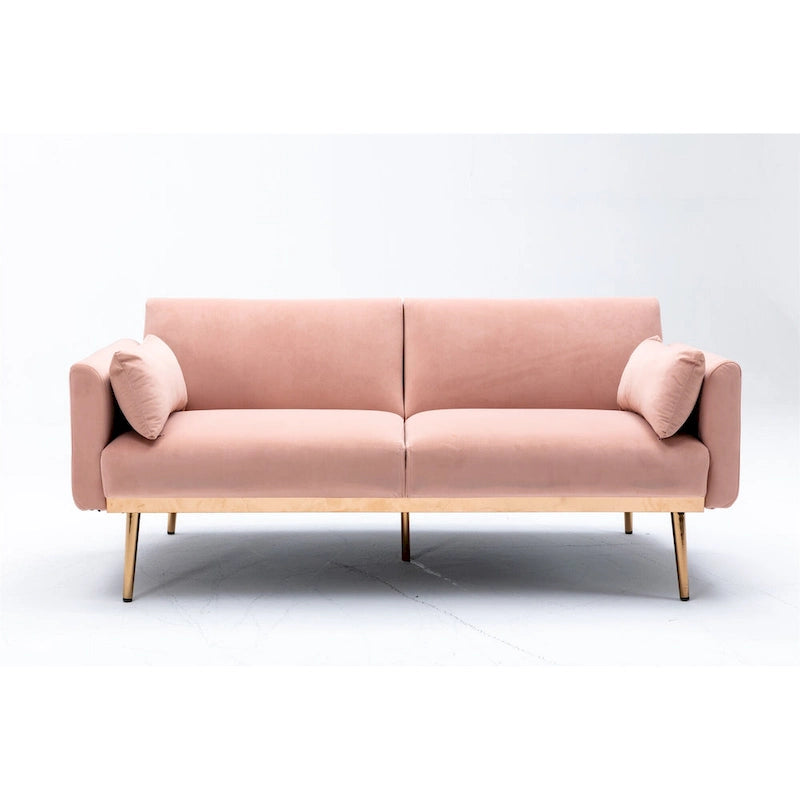 Causeuse convertible en velours avec fonction lit