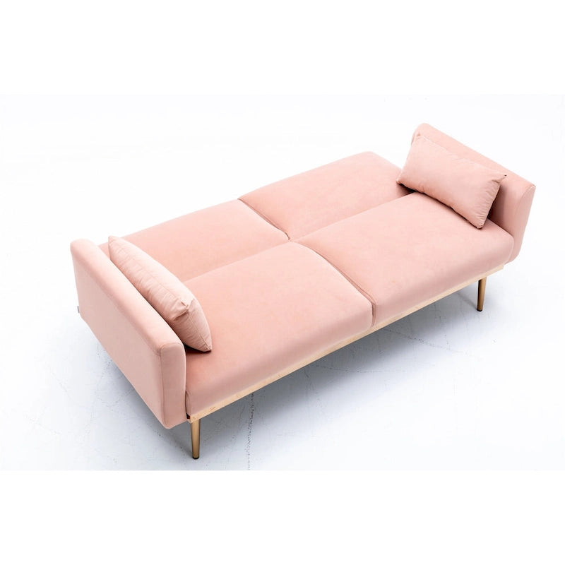 Causeuse convertible en velours avec fonction lit
