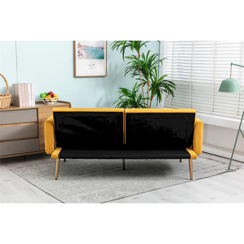 Causeuse convertible en velours avec fonction lit