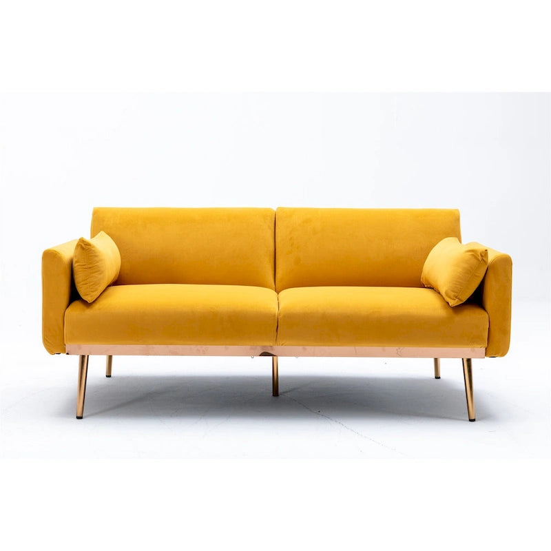 Causeuse convertible en velours avec fonction lit