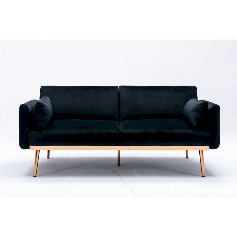 Causeuse convertible en velours avec fonction lit