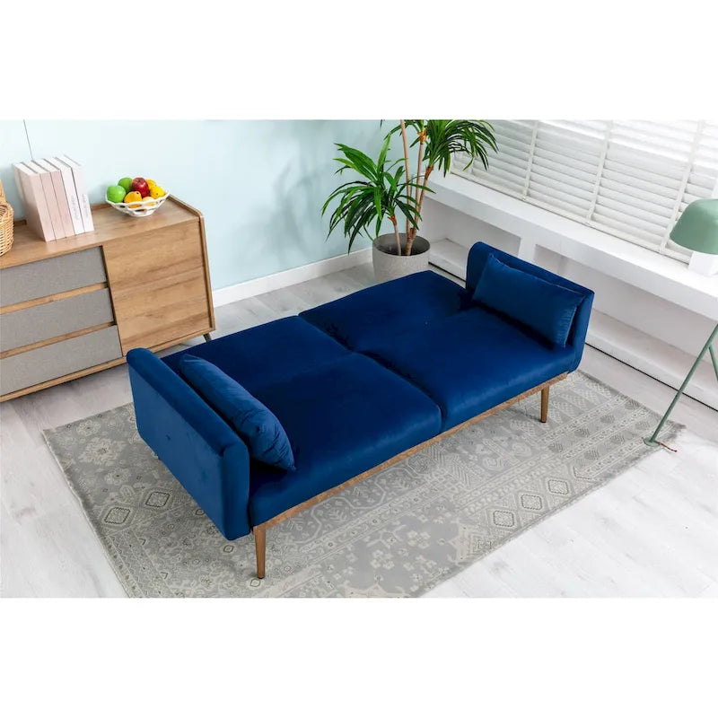 Causeuse convertible en velours avec fonction lit