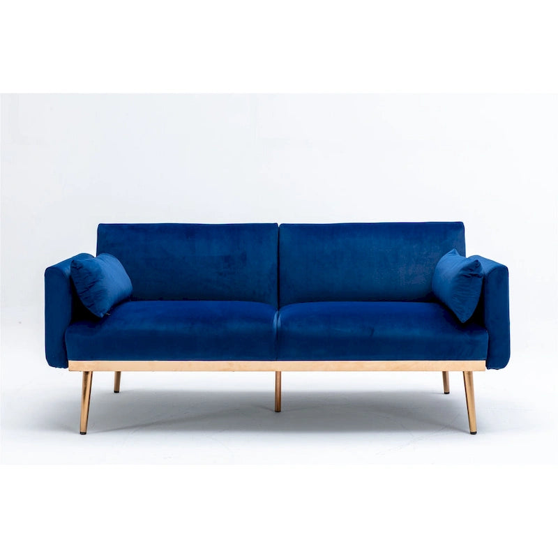 Causeuse convertible en velours avec fonction lit