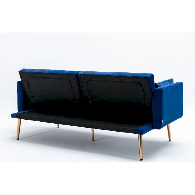 Causeuse convertible en velours avec fonction lit