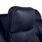 Causeuse inclinable électrique avec console en similicuir