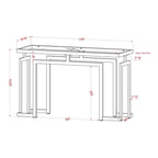 Table basse contemporaine de 52 pouces avec plateau en verre par