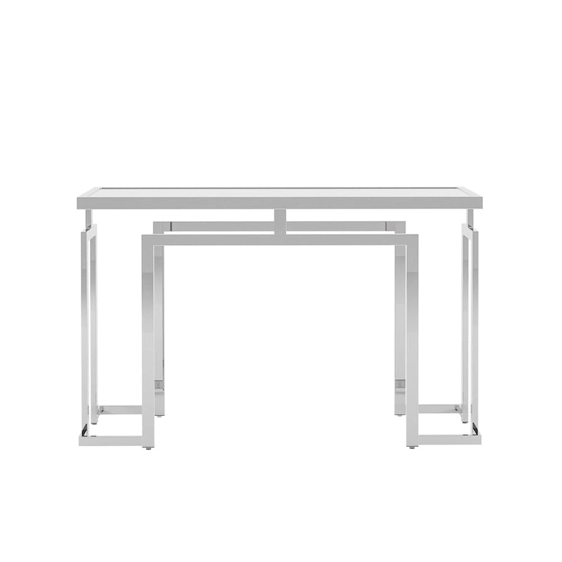 Table basse contemporaine de 52 pouces avec plateau en verre par