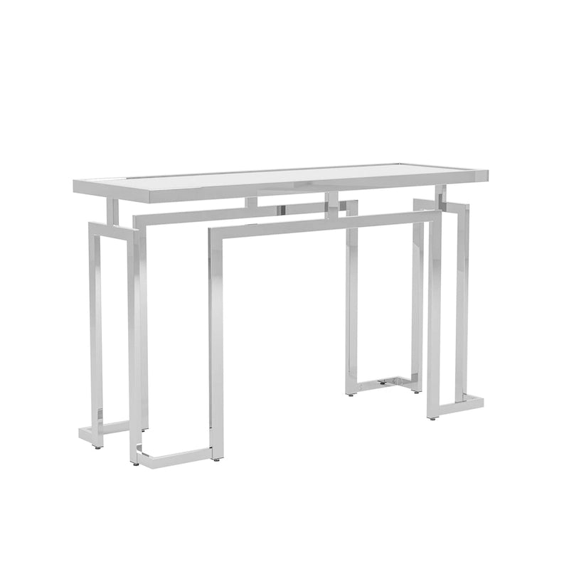 Table basse contemporaine de 52 pouces avec plateau en verre par