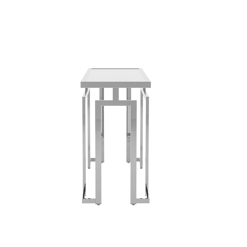 Table basse contemporaine de 52 pouces avec plateau en verre par