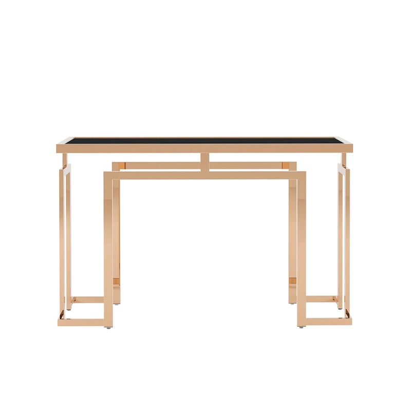 Table basse contemporaine de 52 pouces avec plateau en verre par