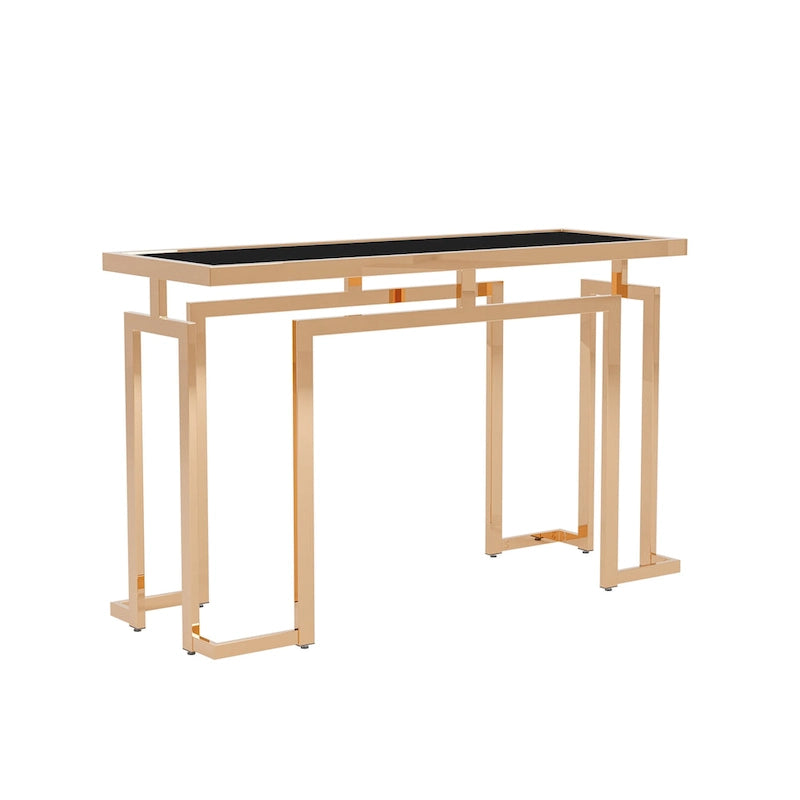 Table basse contemporaine de 52 pouces avec plateau en verre par
