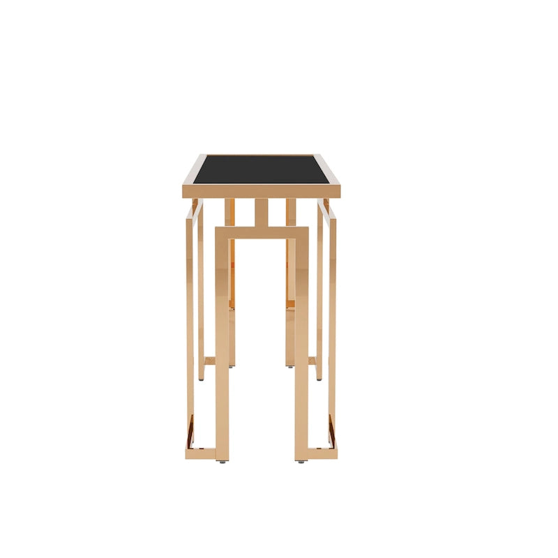 Table basse contemporaine de 52 pouces avec plateau en verre par