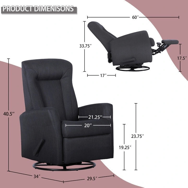 Fauteuil inclinable Fauteuil à bascule Fauteuil inclinable pivotant Fauteuil d'appoint