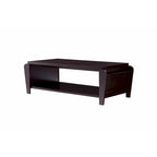 Table basse contemporaine marron 1 étagère de 142 cm par