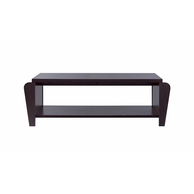Table basse contemporaine marron 1 étagère de 142 cm par