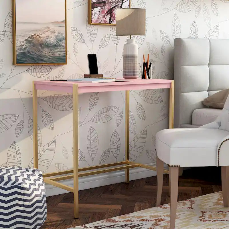 Bureau informatique moderne en acier de 30 pouces avec ports USB par