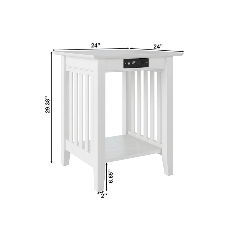 Meuble d'imprimante blanc avec chargeur intégré