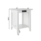 Meuble d'imprimante blanc avec chargeur intégré