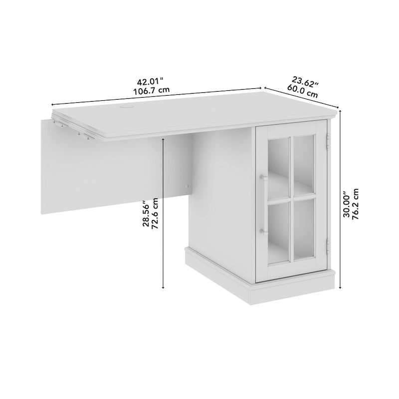 Retour de bureau de 42 po avec rangement par