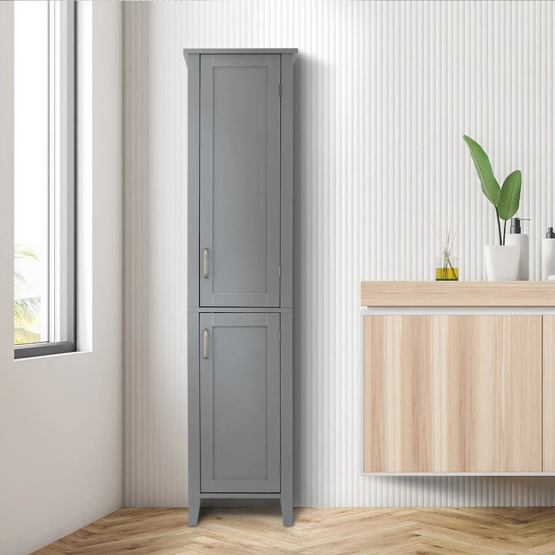 Colonne de salle de bain en bois sur pied